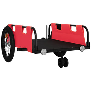 vidaXL Bike Trailer Red Oxford Fabric and Iron