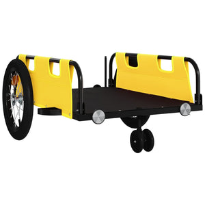 vidaXL Bike Trailer Yellow Oxford Fabric and Iron