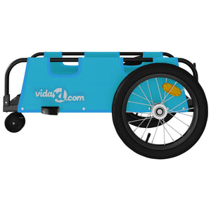 vidaXL Bike Trailer Blue Oxford Fabric and Iron