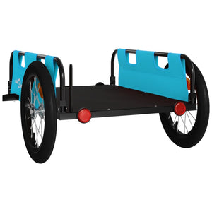 vidaXL Bike Trailer Blue Oxford Fabric and Iron