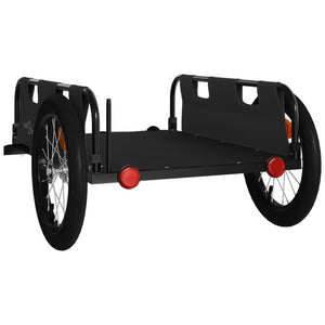 vidaXL Bike Trailer Black Oxford Fabric and Iron