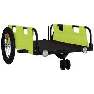 vidaXL Bike Trailer Green Oxford Fabric and Iron