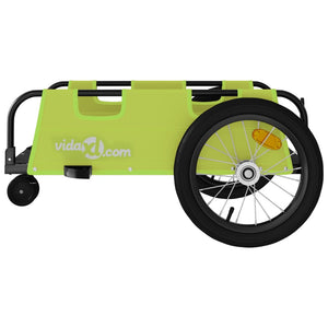 vidaXL Bike Trailer Green Oxford Fabric and Iron