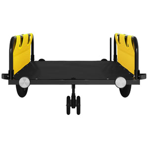 vidaXL Bike Trailer Yellow and Black Oxford Fabric and Iron