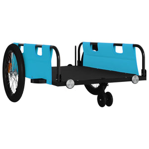 vidaXL Bike Trailer Blue and Black Oxford Fabric and Iron