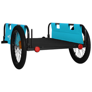 vidaXL Bike Trailer Blue and Black Oxford Fabric and Iron