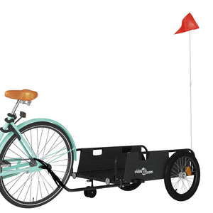 vidaXL Bike Trailer Black Oxford Fabric and Iron