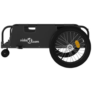 vidaXL Bike Trailer Black Oxford Fabric and Iron