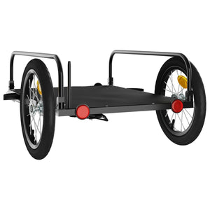 vidaXL Bike Trailer Black 126x63x34 cm Iron