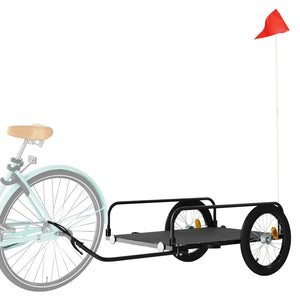 vidaXL Bike Trailer Black 135x70x37 cm Iron