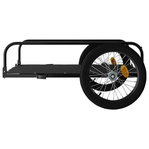 vidaXL Bike Trailer Black 135x70x37 cm Iron