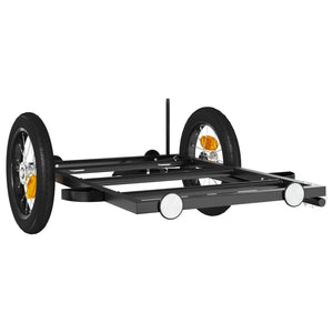 vidaXL Bike Trailer Black 122x53x28 cm Iron