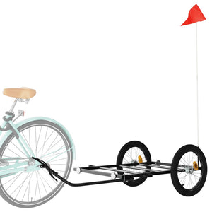 vidaXL Bike Trailer Black 135x68x37 cm Iron