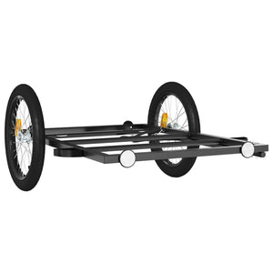 vidaXL Bike Trailer Black 135x68x37 cm Iron