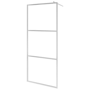 vidaXL Walk-in Shower Wall with Shelf 80x195 cm ESG Glass&Aluminium