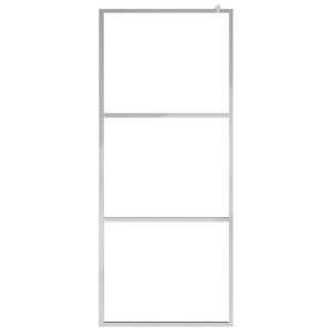 vidaXL Walk-in Shower Wall with Shelf 80x195 cm ESG Glass&Aluminium