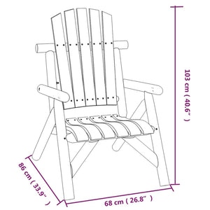 vidaXL 3 Piece Garden Lounge Set Solid Wood Spruce