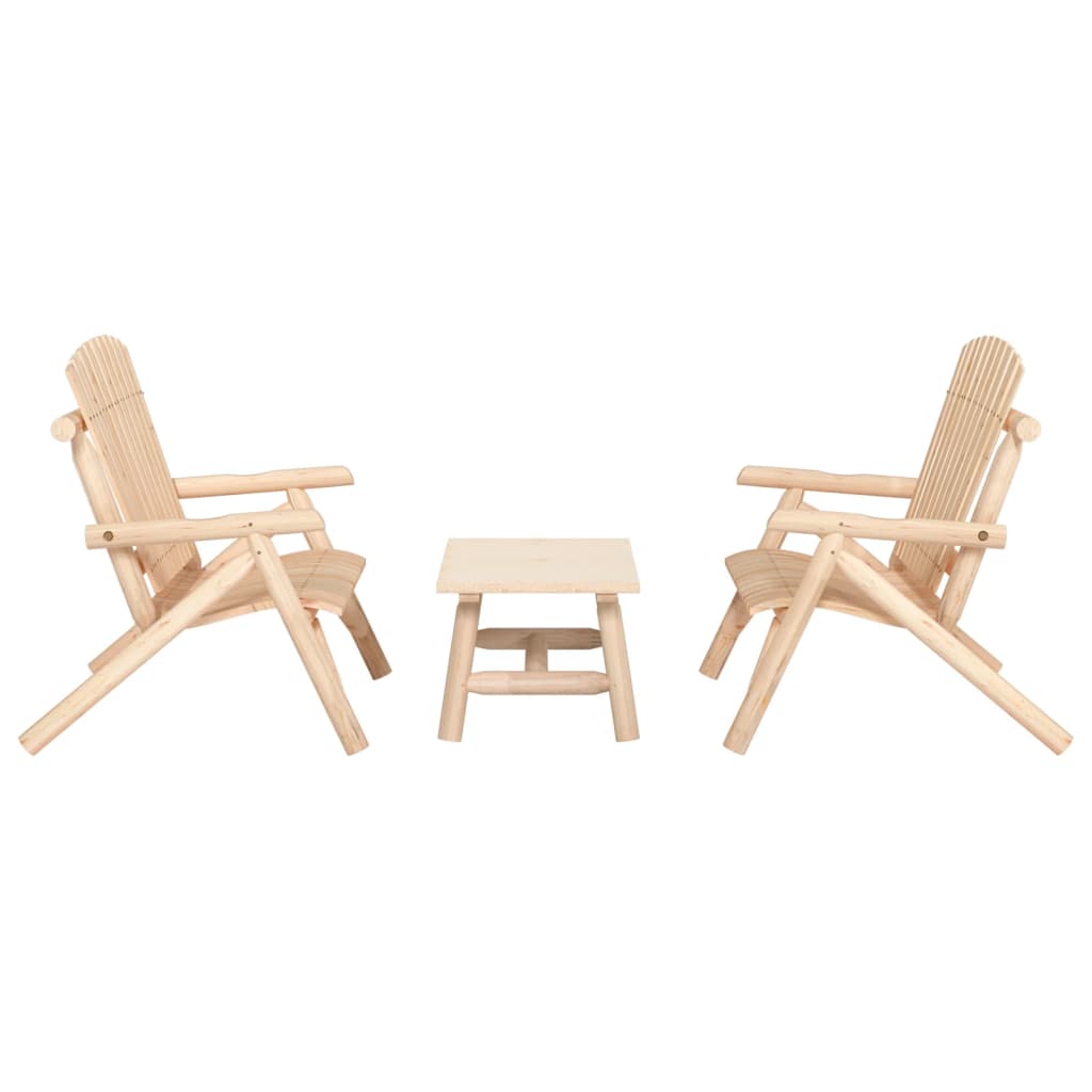 vidaXL 3 Piece Garden Lounge Set Solid Wood Spruce