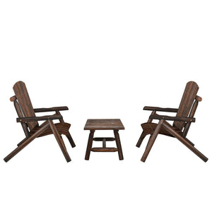 vidaXL 3 Piece Garden Lounge Set Solid Wood Spruce