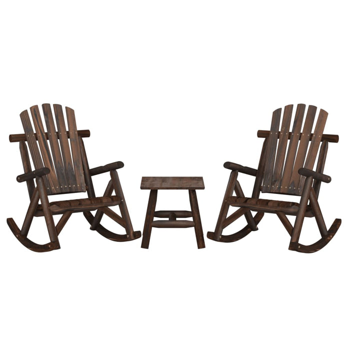 vidaXL 3 Piece Garden Lounge Set Solid Wood Spruce