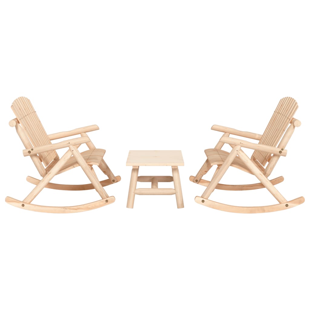 vidaXL 3 Piece Garden Lounge Set Solid Wood Spruce