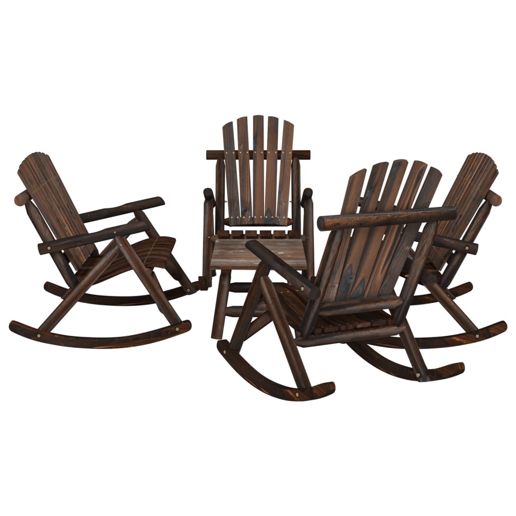 vidaXL 5 Piece Garden Lounge Set Solid Wood Spruce