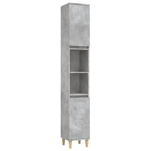 vidaXL 3 Piece Bathroom Cabinet Set Concrete Grey Engineered Wood