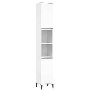 vidaXL 3 Piece Bathroom Cabinet Set White Engineered Wood