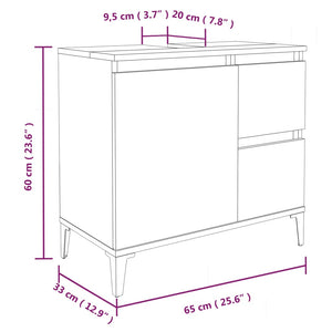 vidaXL 3 Piece Bathroom Cabinet Set White Engineered Wood