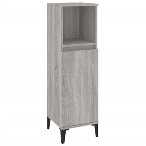 vidaXL 3 Piece Bathroom Cabinet Set Grey Sonoma Engineered Wood