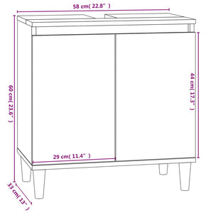 vidaXL 3 Piece Bathroom Furniture Set Concrete Grey Engineered Wood