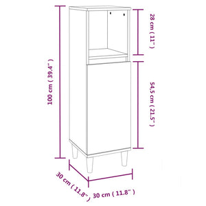 vidaXL 3 Piece Bathroom Furniture Set Concrete Grey Engineered Wood