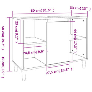 vidaXL 3 Piece Bathroom Furniture Set White Engineered Wood