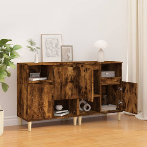 vidaXL Sideboards 2 pcs Smoked Oak 60x35x70 cm Engineered Wood