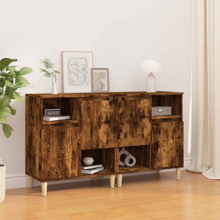 vidaXL Sideboards 2 pcs Smoked Oak 60x35x70 cm Engineered Wood