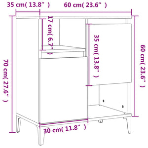 vidaXL Sideboards 2 pcs White 60x35x70 cm Engineered Wood