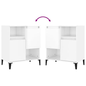 vidaXL Sideboards 2 pcs High Gloss White 60x35x70 cm Engineered Wood