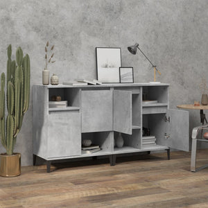 vidaXL Sideboards 2 pcs Concrete Grey 60x35x70 cm Engineered Wood