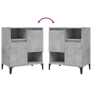 vidaXL Sideboards 2 pcs Concrete Grey 60x35x70 cm Engineered Wood