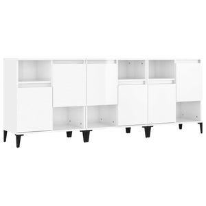 vidaXL Sideboards 3 pcs High Gloss White 60x35x70 cm Engineered Wood