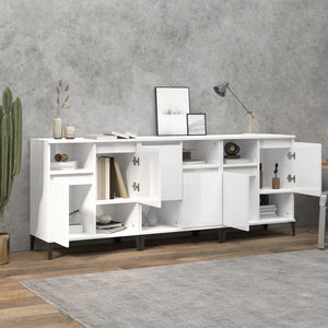 vidaXL Sideboards 3 pcs High Gloss White 60x35x70 cm Engineered Wood