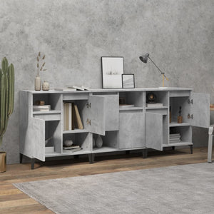 vidaXL Sideboards 3 pcs Concrete Grey 60x35x70 cm Engineered Wood