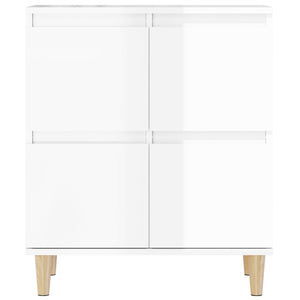 vidaXL Sideboards 2 pcs High Gloss White 60x35x70 cm Engineered Wood