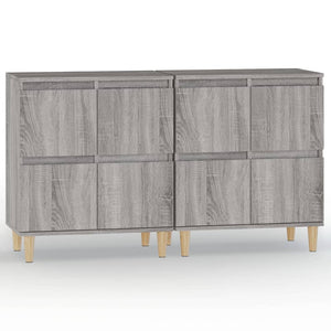 vidaXL Sideboards 2 pcs Grey Sonoma 60x35x70 cm Engineered Wood