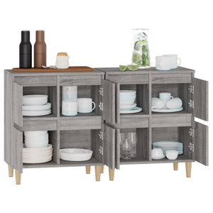 vidaXL Sideboards 2 pcs Grey Sonoma 60x35x70 cm Engineered Wood