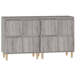 vidaXL Sideboards 2 pcs Grey Sonoma 60x35x70 cm Engineered Wood