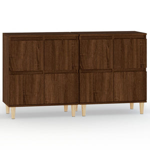 vidaXL Sideboards 2 pcs Brown Oak 60x35x70 cm Engineered Wood