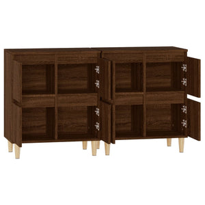 vidaXL Sideboards 2 pcs Brown Oak 60x35x70 cm Engineered Wood