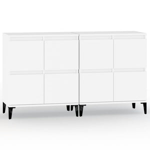 vidaXL Sideboards 2 pcs White 60x35x70 cm Engineered Wood