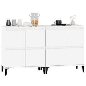 vidaXL Sideboards 2 pcs White 60x35x70 cm Engineered Wood